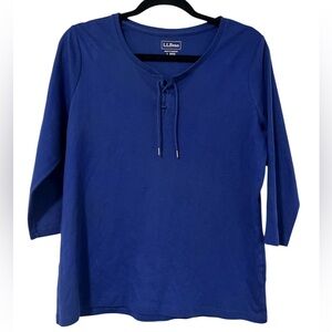 L.L. Bean Blue Long Sleeve Tee size Large